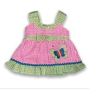 Girls Seersucker Dress NWT 3/6m